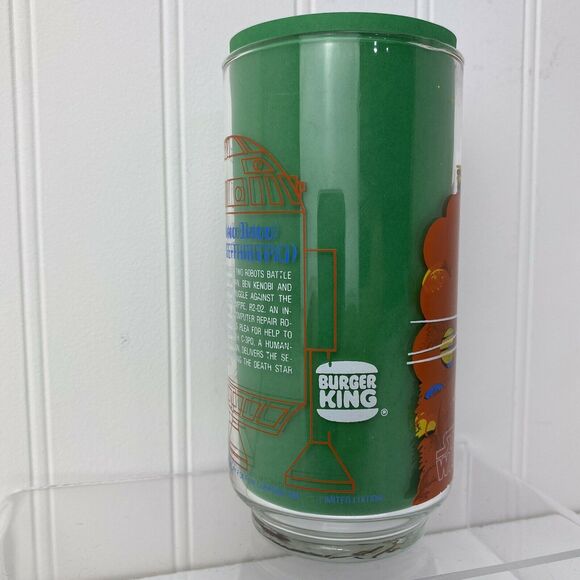 Star Wars Burger King Drinking Glass 1977 Coca-Cola R2-D2 & 3-CPO Misaligned Art - Picture 7 of 7